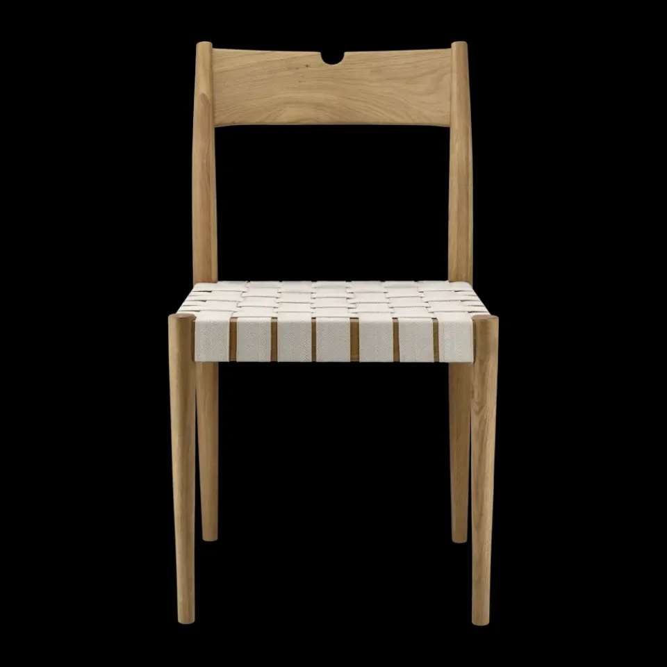 1898 Chairs*Ekeryd dining chair, Webbing-laquered oak Beige