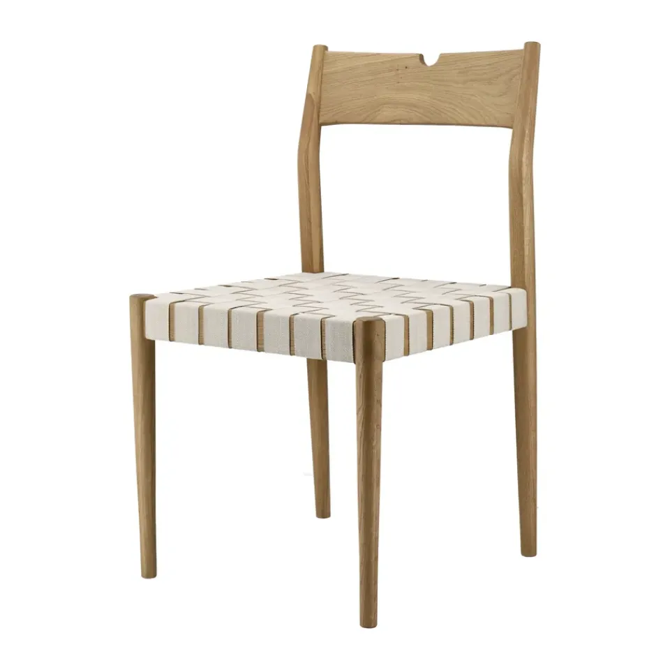 1898 Chairs*Ekeryd dining chair, Webbing-laquered oak Beige