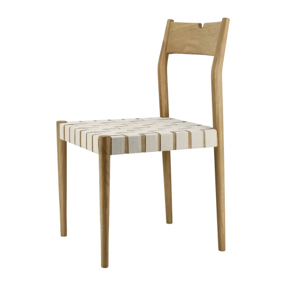 1898 Chairs*Ekeryd dining chair, Webbing-laquered oak Beige