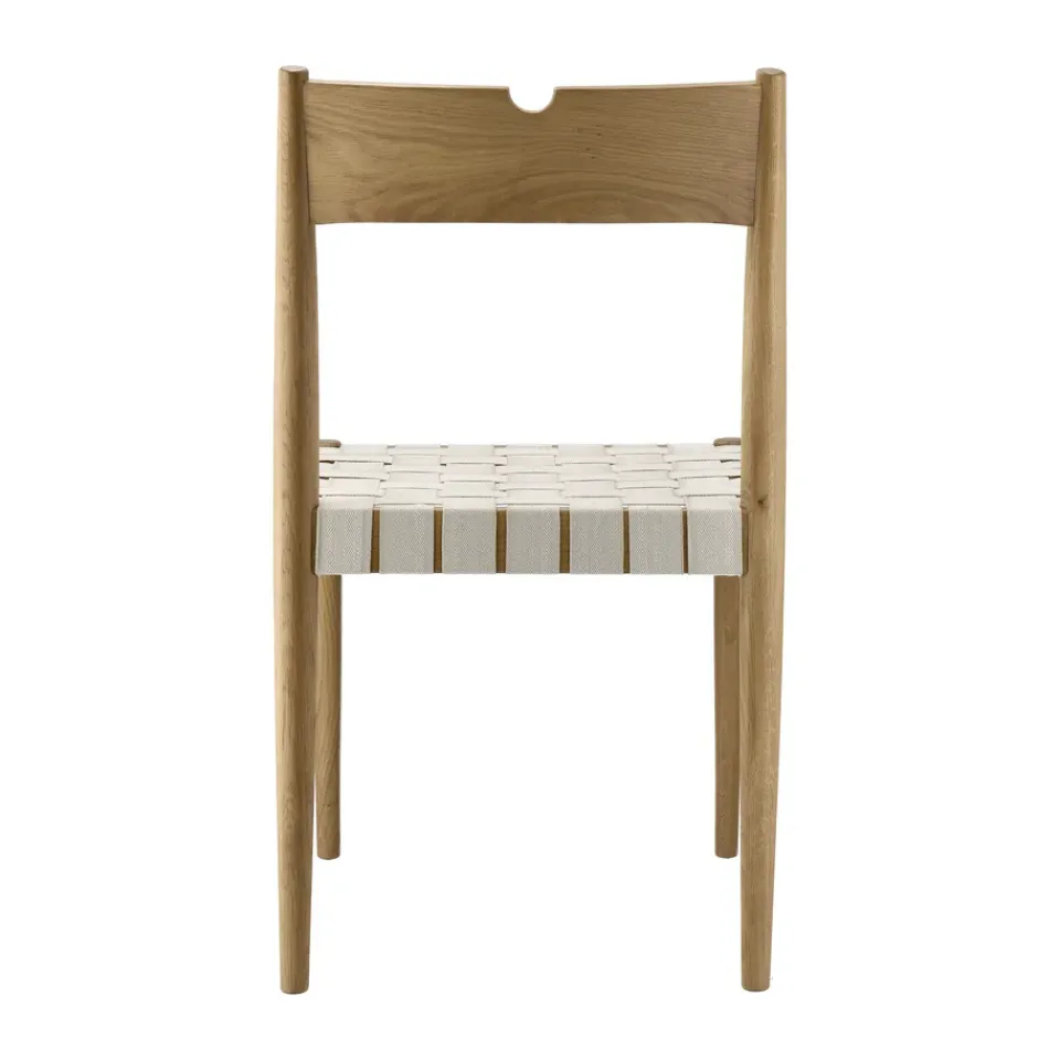 1898 Chairs*Ekeryd dining chair, Webbing-laquered oak Beige