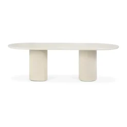 Ethnicraft Dining Tables*Elements Oblong dining table, Off White