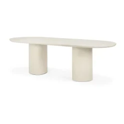 Ethnicraft Dining Tables*Elements Oblong dining table, Off White