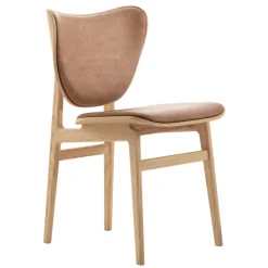NORR11 Chairs*Elephant chair leather seat oak, Dunes camel Brown