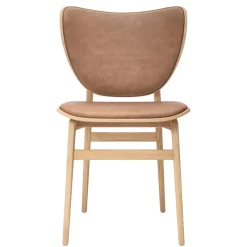 NORR11 Chairs*Elephant chair leather seat oak, Dunes camel Brown