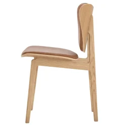 NORR11 Chairs*Elephant chair leather seat oak, Dunes camel Brown