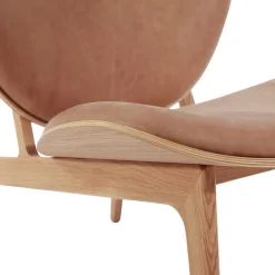 NORR11 Armchairs & Footstools|Chairs*Elephant lounge leather oak, Dunes camel Brown