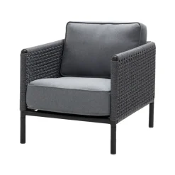 Cane-line Seating|Outdoor Lounge Furniture*Encore lounge armhair, airtouch lava /dark , incl. cushions Grey