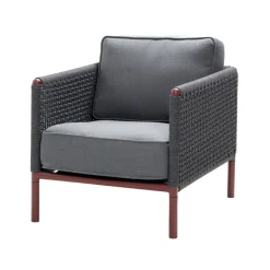 Cane-line Seating|Outdoor Lounge Furniture*Encore lounge armhair, airtouch bordeaux/dark grey, incl. cushions Purple