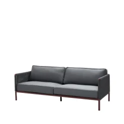 Cane-line Garden Sofas & Garden Benches|Balcony Furniture*Encore 3-seater sofa, airtouch bordeaux/dark grey Purple