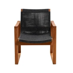 Cane-line Outdoor Lounge Furniture*Endless lounge armchair, Dark , teak stand Grey