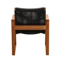 Cane-line Outdoor Lounge Furniture*Endless lounge armchair, Dark , teak stand Grey