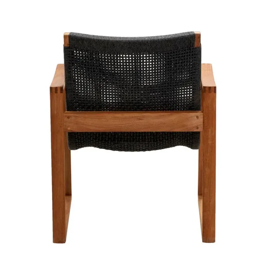 Cane-line Outdoor Lounge Furniture*Endless lounge armchair, Dark , teak stand Grey