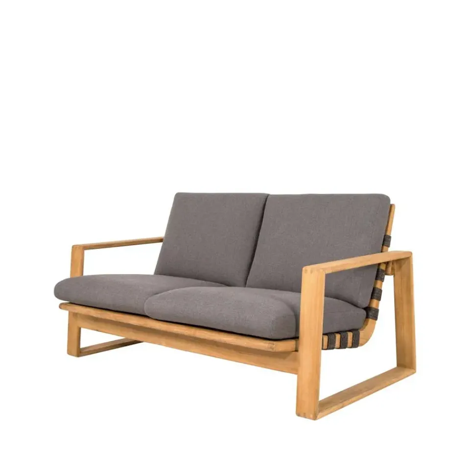 Cane-line Outdoor Lounge Furniture|Garden Sofas & Garden Benches*Endless Soft 2-seater sofa teak, AirTouch Grey