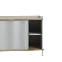 Muuto T.V & Media Units|Dressers & Sideboards*Enfold Low Side table, -oak-metal Black
