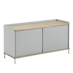 Muuto T.V & Media Units|Dressers & Sideboards*Enfold sideboard low 125x45x63 cm, Oak-Grey BrownGrey