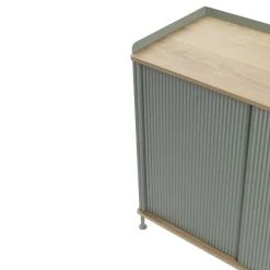 Muuto T.V & Media Units|Dressers & Sideboards*Enfold sideboard low 125x45x63 cm, Oak-Dusty green BrownGreen