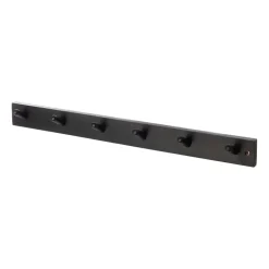 ERNST Clothes Hooks & Hangers*coat rack 6 hooks, Black