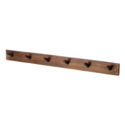 ERNST Clothes Hooks & Hangers*coat rack 6 hooks, Brown