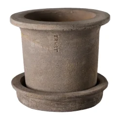 ERNST Garden Details & Accessories*terracotta pot with saucer, Ø12x10 cm Brown