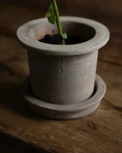 ERNST Garden Details & Accessories*terracotta pot with saucer, Ø12x10 cm Brown