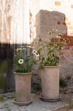 ERNST Garden Details & Accessories*terracotta pot with saucer, Ø25x35 cm Brown