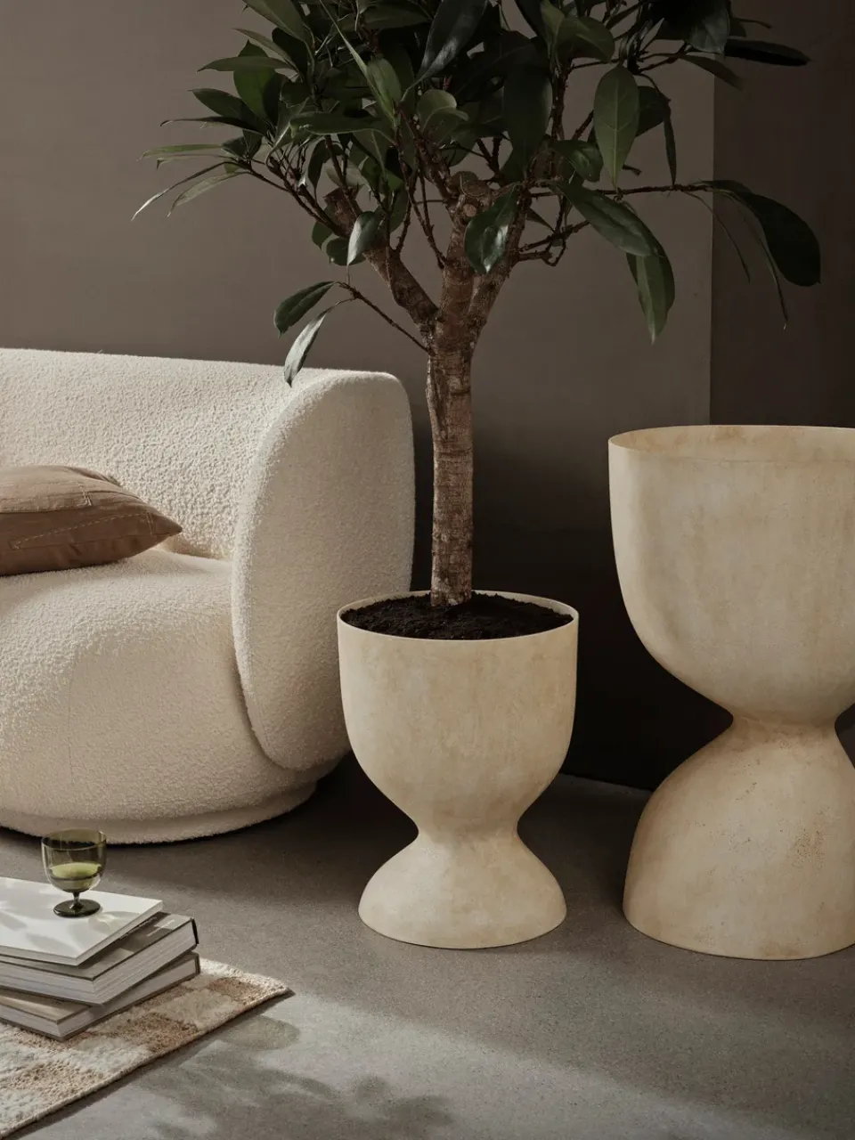 Ferm Living Garden Details & Accessories*Evoke flower pot 70 cm, Warm Sand Beige