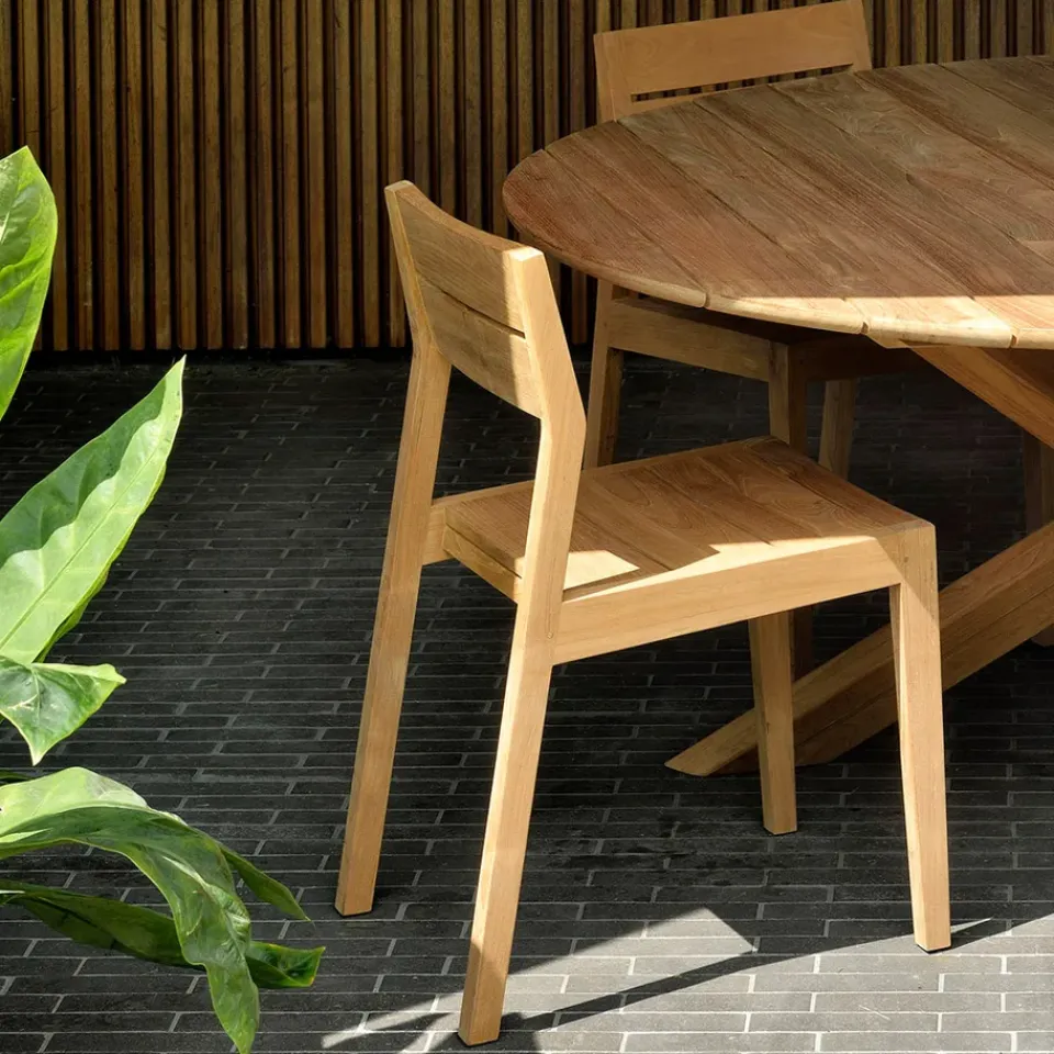 Ethnicraft Seating|Balcony Furniture*Ex 1 outdoor chair, Teak Brown