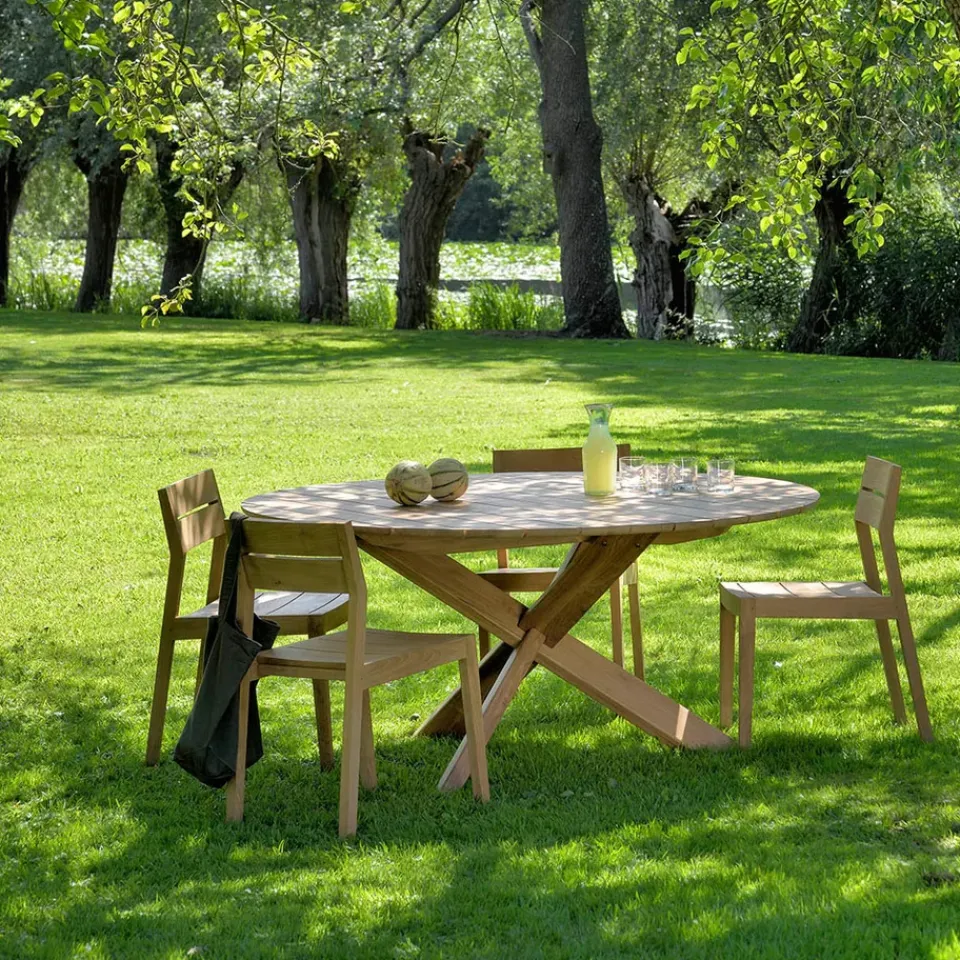 Ethnicraft Seating|Balcony Furniture*Ex 1 outdoor chair, Teak Brown