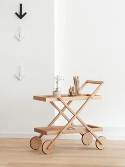 Design House Stockholm Serving Trolleys*Exit serving trolley, Oak Brown