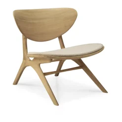 Ethnicraft Armchairs & Footstools|Chairs*Eye lounge armchair, Oak, off-white Beige