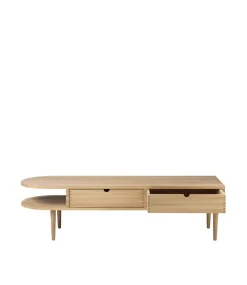 FDB Møbler Benches*F24 Radius bench, Oak nature lacquered 45x145 cm Brown