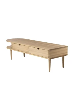 FDB Møbler Benches*F24 Radius bench, Oak nature lacquered 45x145 cm Brown