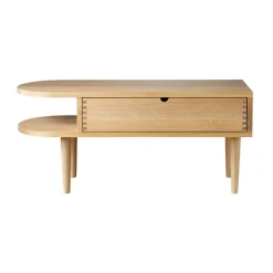 FDB Møbler Benches*F24 Radius bench, Oak nature lacquered 35x90 cm Brown