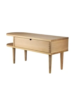 FDB Møbler Benches*F24 Radius bench, Oak nature lacquered 35x90 cm Brown