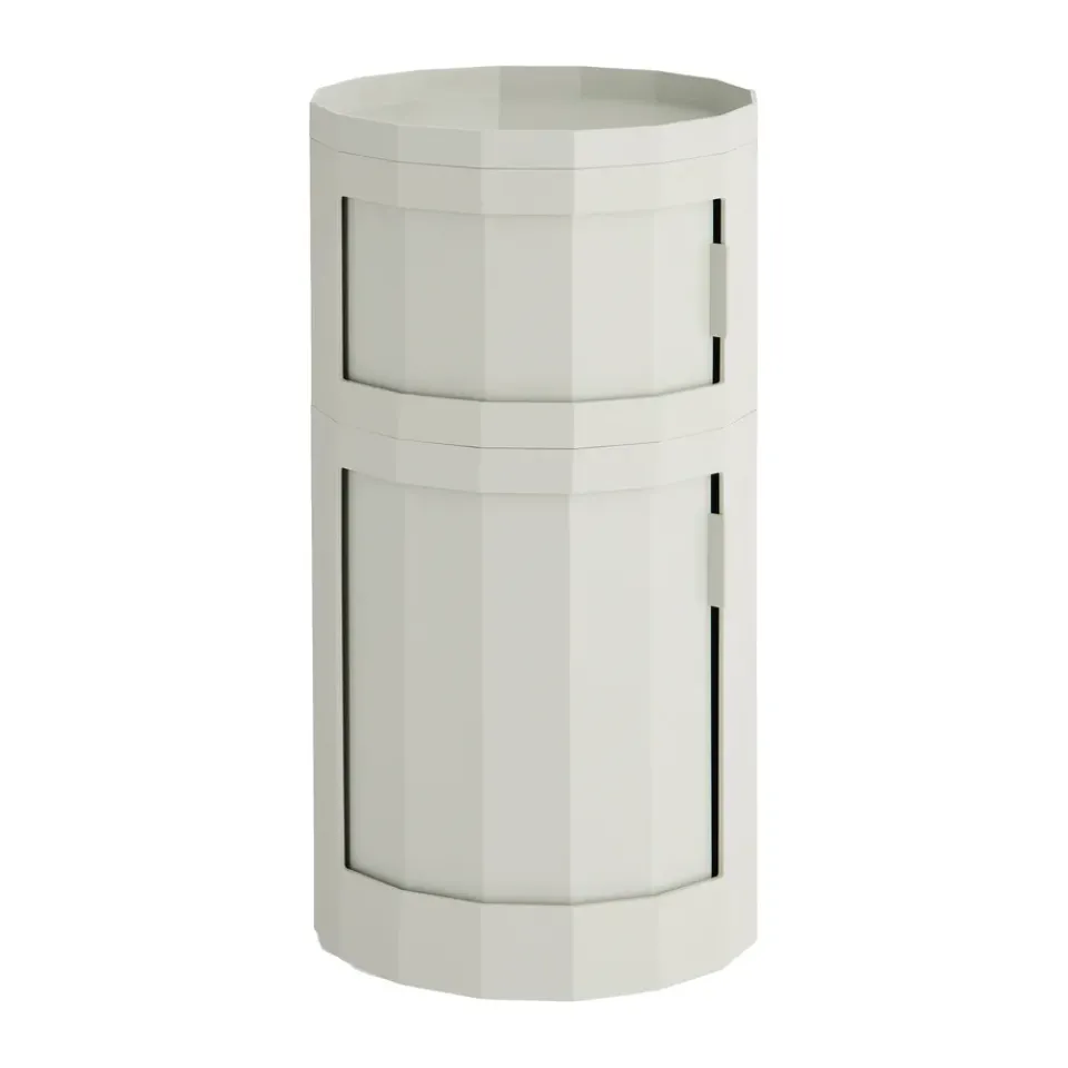 HAY Display & Glass Cabinets*Facet Cabinet 110 side table, Misty Grey