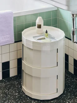 HAY Display & Glass Cabinets*Facet Cabinet 20 side table, Eggshell White