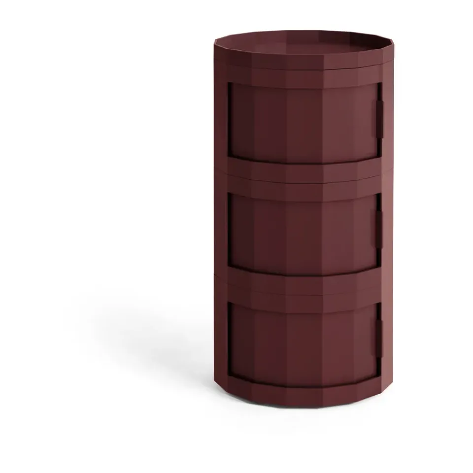 HAY Display & Glass Cabinets*Facet Cabinet 30 side table, Burgundy Red