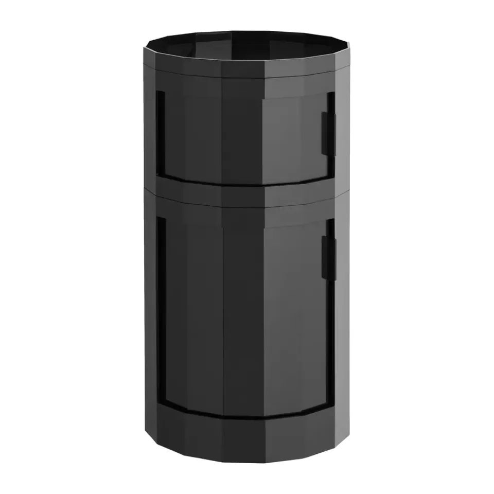 HAY Display & Glass Cabinets*Facet Cabinet 110 side table, Anthracite Black