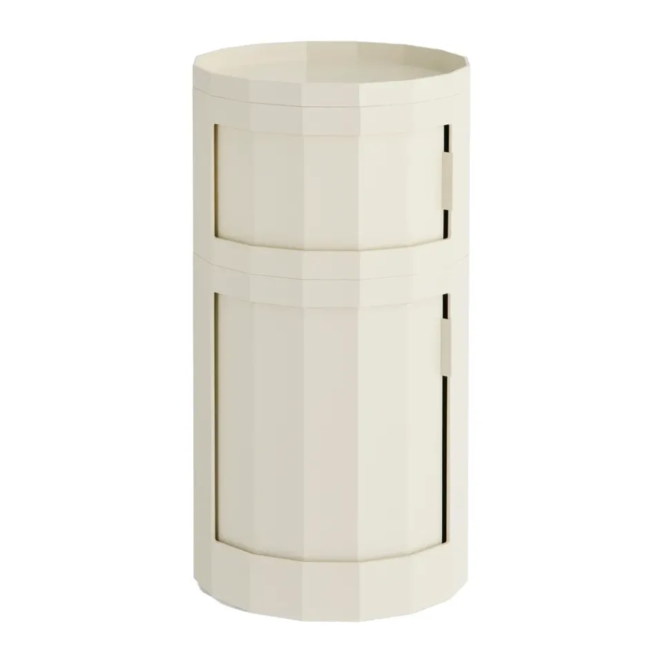 HAY Display & Glass Cabinets*Facet Cabinet 110 side table, Eggshell White