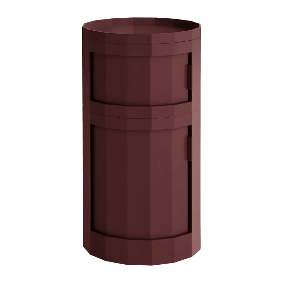 HAY Display & Glass Cabinets*Facet Cabinet 110 side table, Burgundy Red
