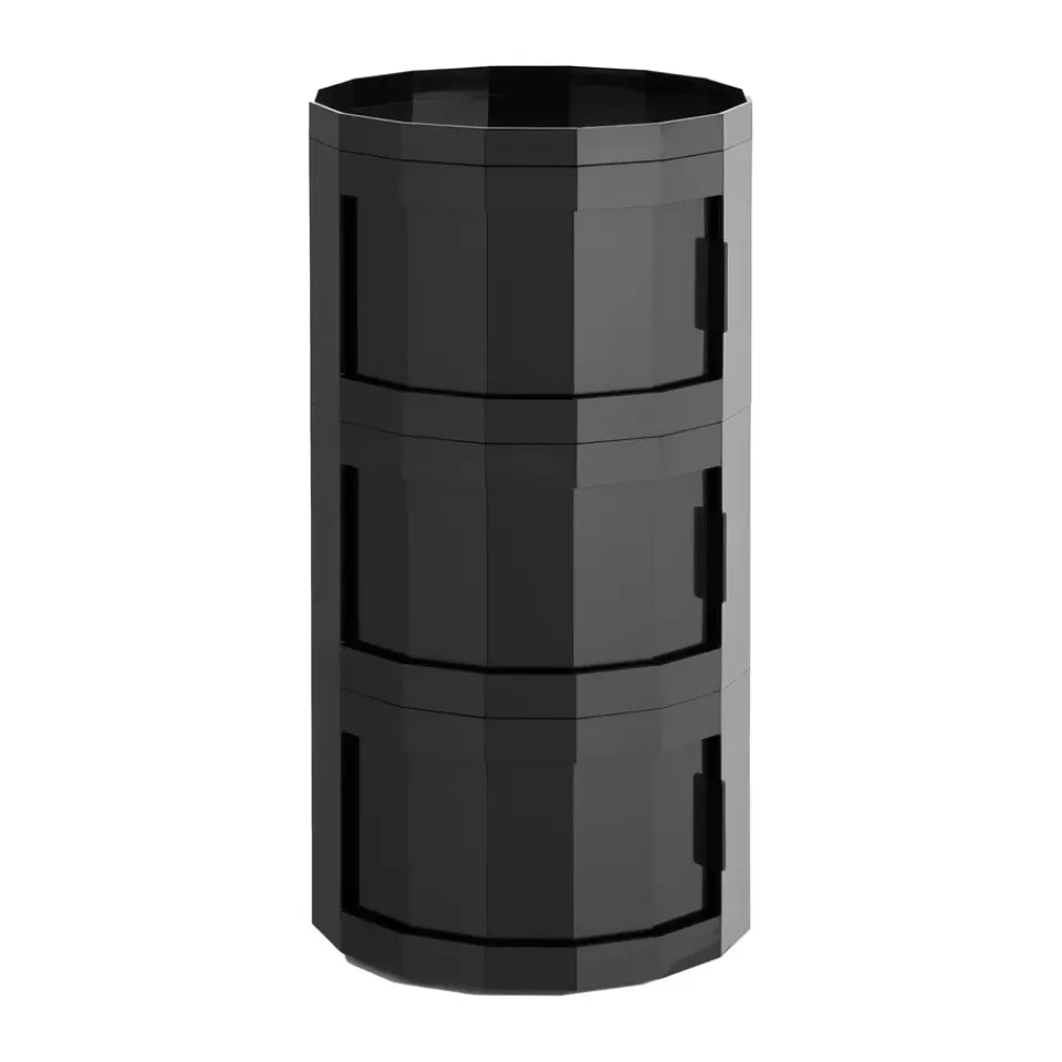 HAY Display & Glass Cabinets*Facet Cabinet 30 side table, Anthracite Black