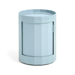 HAY Dressers & Drawer Units*Facet Cabinet low side table feet/wheels 49 cm, Misty Blue