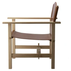 Gärsnäs Armchairs & Footstools*Ferdinand armchair, Oak-untreated-Tärnsjö leather cognac Beige