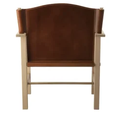 Gärsnäs Armchairs & Footstools*Ferdinand armchair, Oak-untreated-Tärnsjö leather cognac Beige