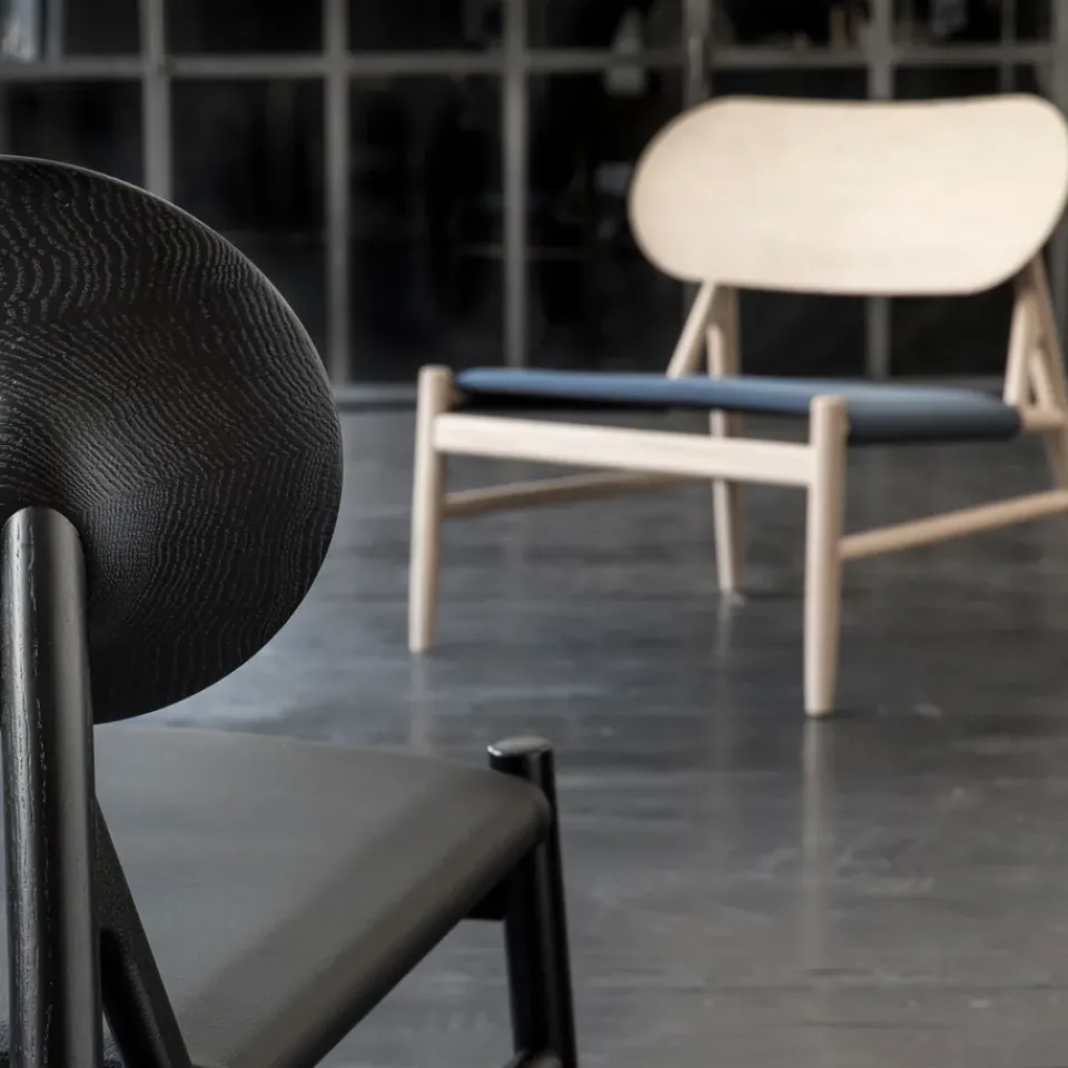 Brdr. Krüger Chairs|Armchairs & Footstools*Ferdinand lounge chair, Leather cognac, wax oiled oak stand Brown