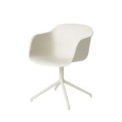 Muuto Office Chairs*Fiber armchair office chair swivel base with return, , base White