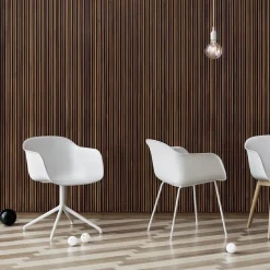 Muuto Office Chairs*Fiber armchair office chair swivel base with return, -anthracite base Black