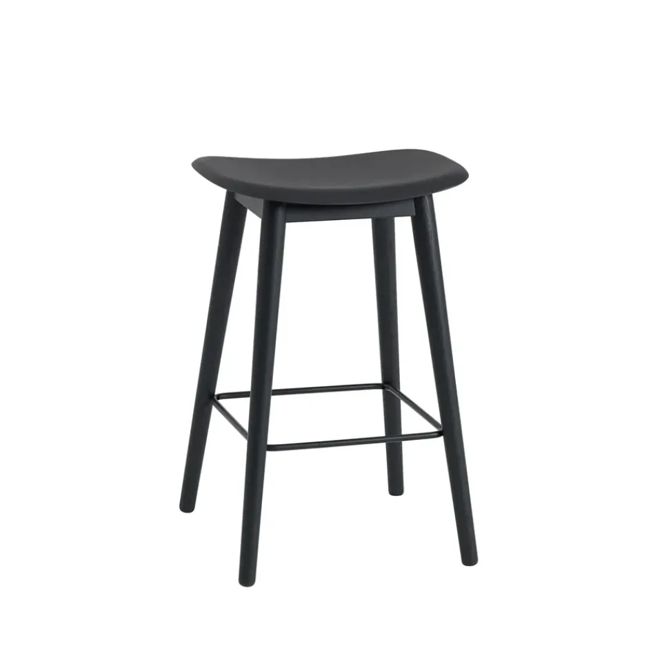 Muuto Bar Stools*Fiber counter stool 65 cm, , legs Black