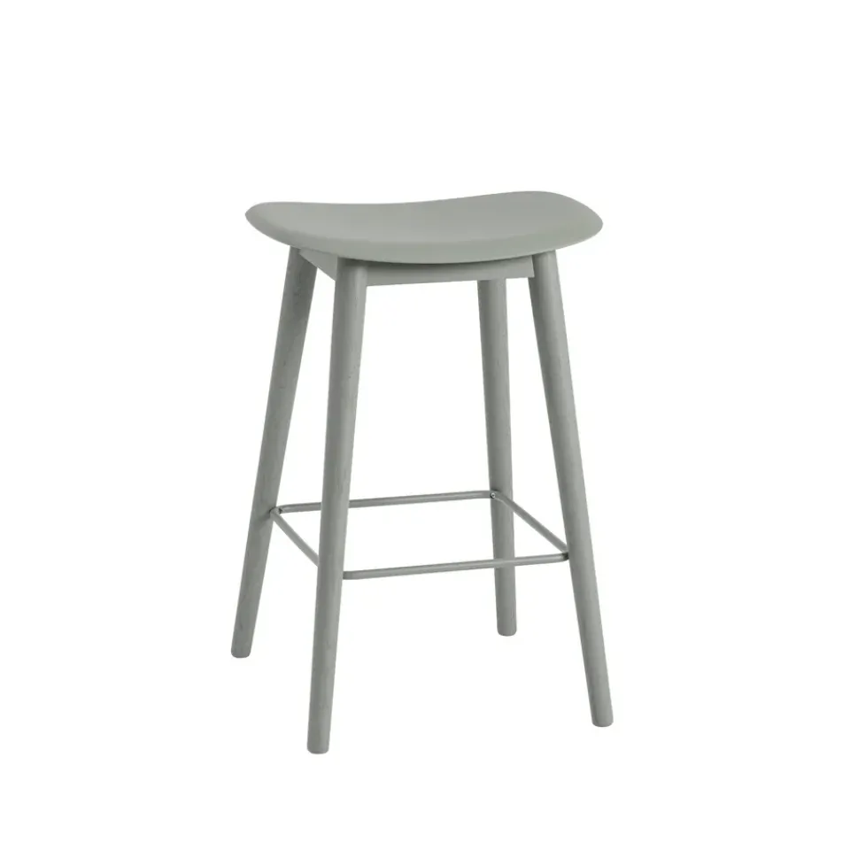 Muuto Bar Stools*Fiber counter stool 65 cm, Dusty , leg Green