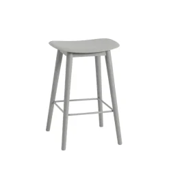Muuto Bar Stools*Fiber counter stool 65 cm, , legs Grey